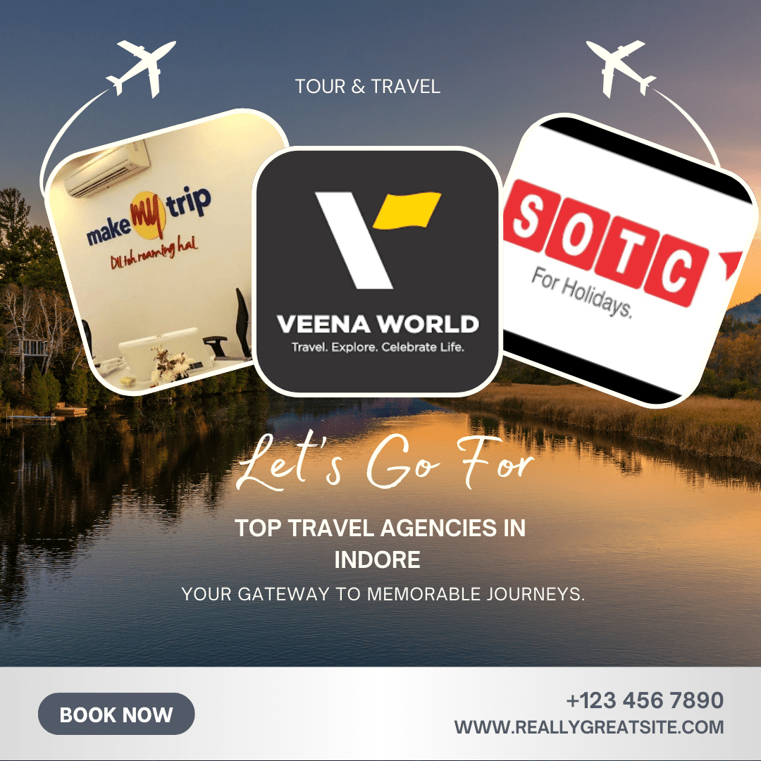 White Modern Travel India Promo Instagram Post Top Travel Agencies in Indore